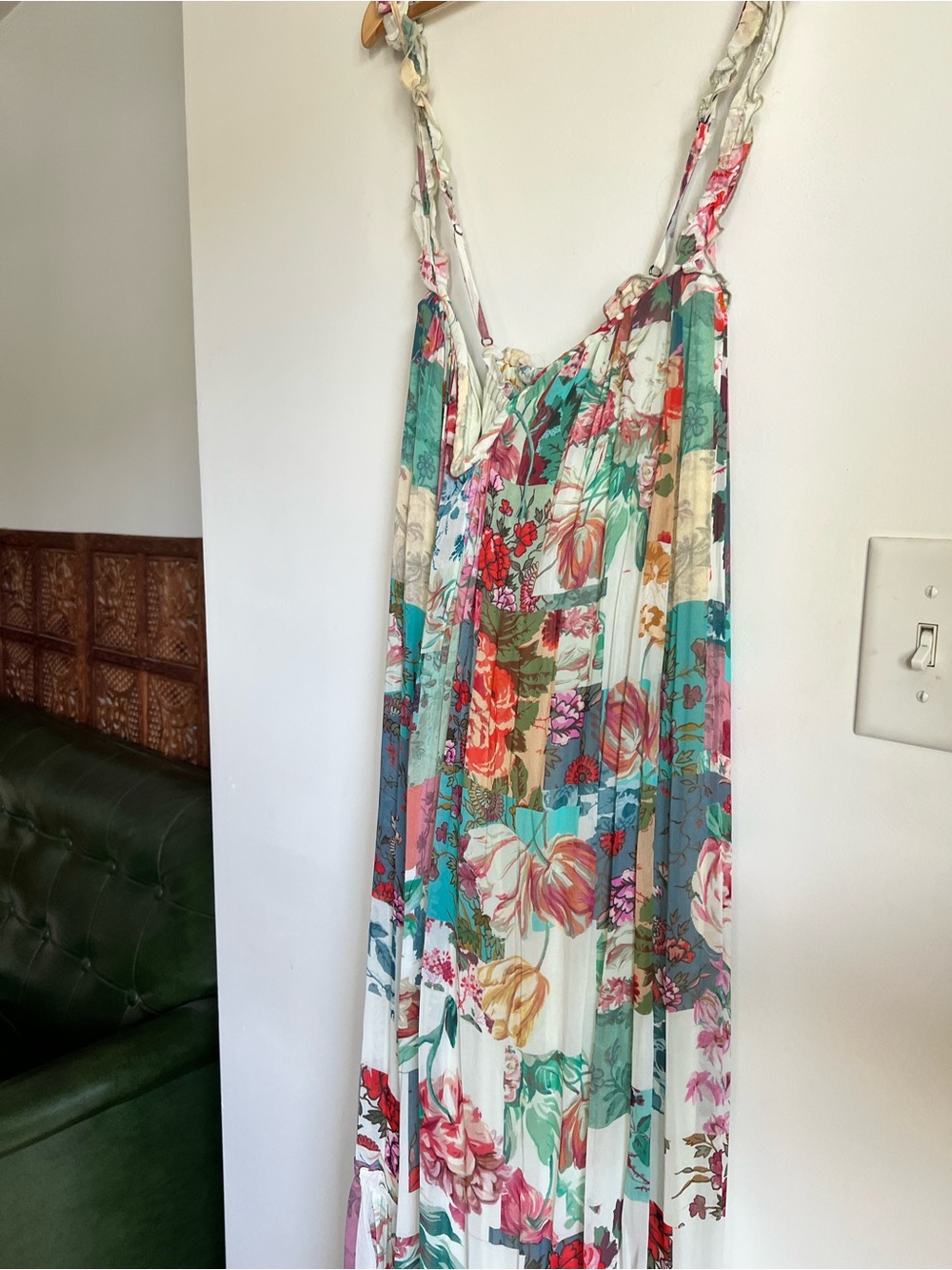 New with Tags Anthropologie Floral Patchwork Maxi Dress 1x - Picture 3 of 7